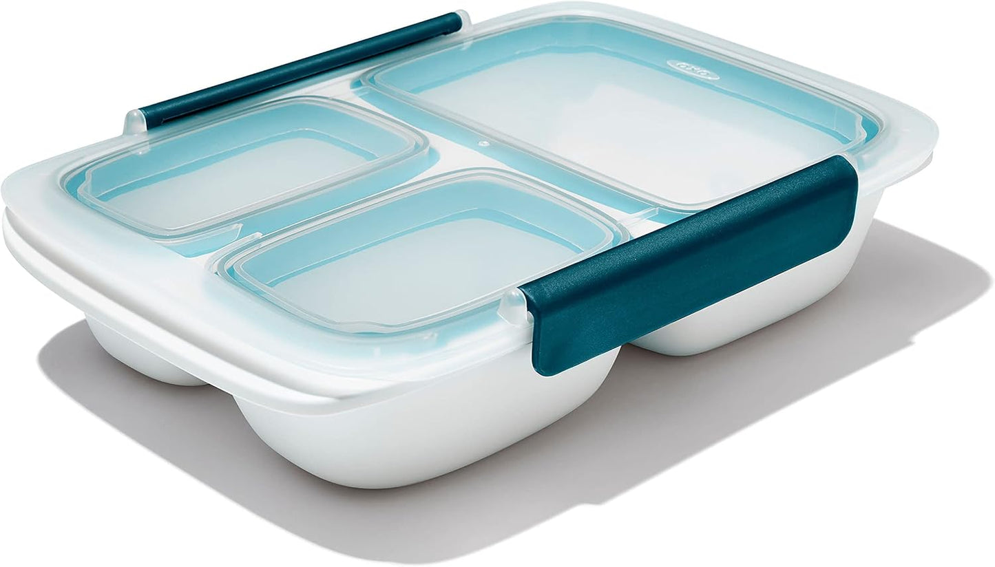 OXO Good Grips Prep & Go Snack & Dip Container, Snack Fuss-Free on the Move, Leakproof Reusable Small Meal Food Storage and Lid, Food Containers with Lids, Snack Organizer, 1.6 Cups/0.4 L