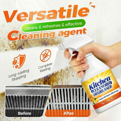 237ml Foam Cleaner Heavy Duty Degreaser Spray, Grease Cleaner Heavy Duty for Kitchen, Multipurpose Kitchen Degreaser Cleaner for Glass Cooktop, Gas Stove Top Cleaner, Air Fryer, BBQ Grill (1 Pack)