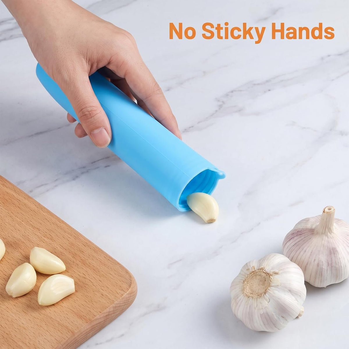 ElevateTech 2 Set Garlic Peeler Silicone Garlic Roller Skin Remover