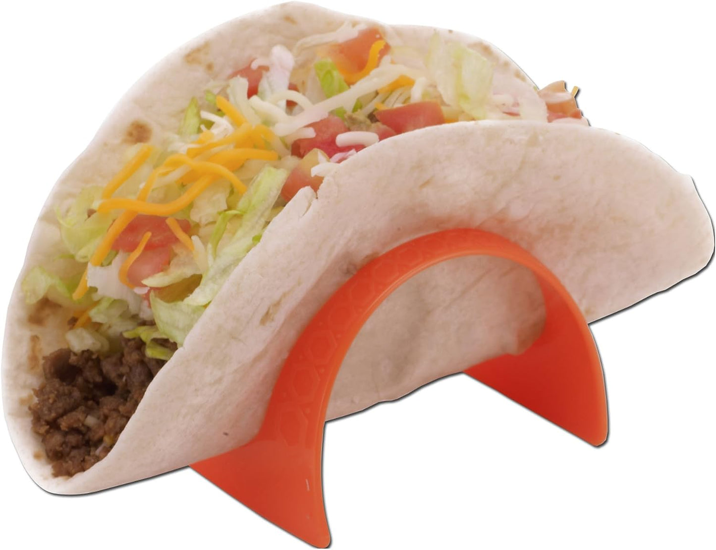 Taco Holder (8 pack) - Stand for Tacos, Soft & Hard Shells for Fill & Serve Without Mess, Plastic Server Set, Dishwasher Safe and Best for Kids, BBQ or a Party - Filling & Serving Rack, by Jokari