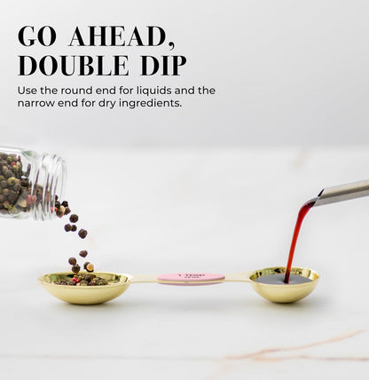 Styled Settings Magnetic Measuring Spoons Set, Gold