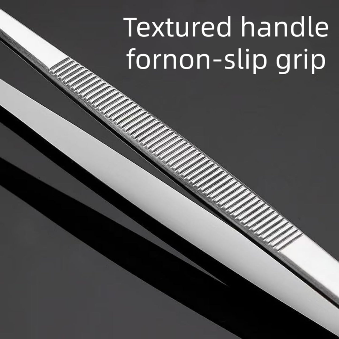 2-Pack 12-Inch BBQ Kitchen Tweezers Tongs, Extra-Long Stainless Steel Cooking Tweezers Dishwasher Safe for Grilling, Baking & Food Prep (12Inch BBQ Tongs)