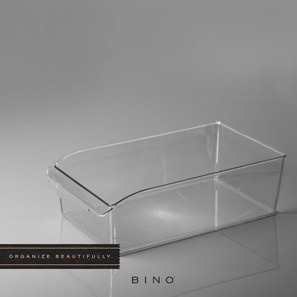 BINO | Plastic Storage Bins, Small | THE CURVE COLLECTION | Multi-Use Organizer Bins | Storage Containers Kitchen, Pantry and Home Organization | Fridge Organizers | Pantry Organization and Storage
