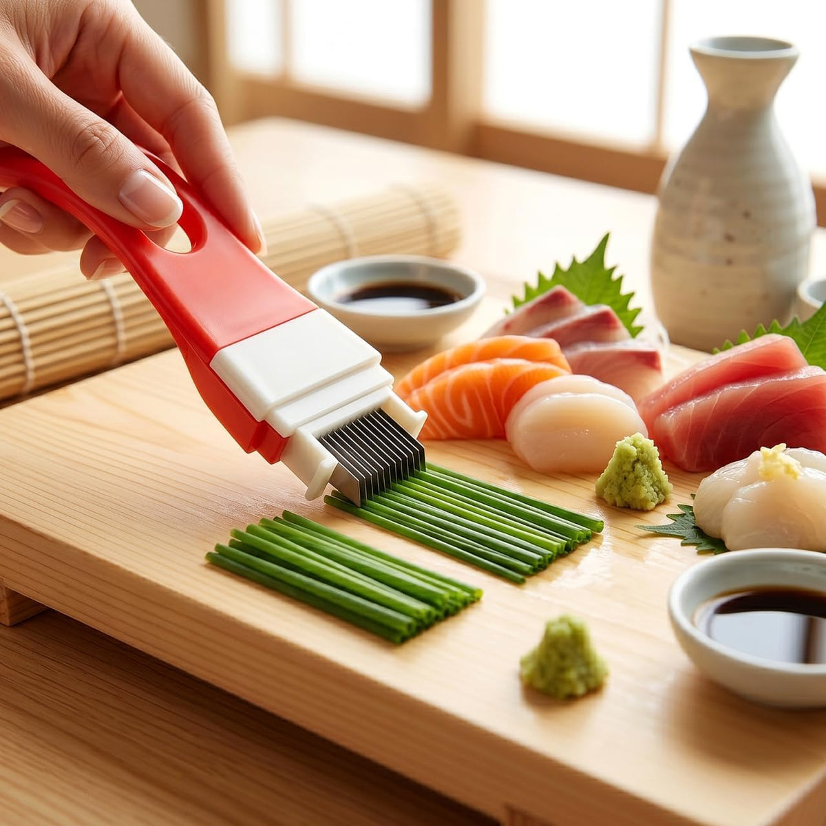 Unomor Scallion Slicer with Stainless Steel Multi Blades