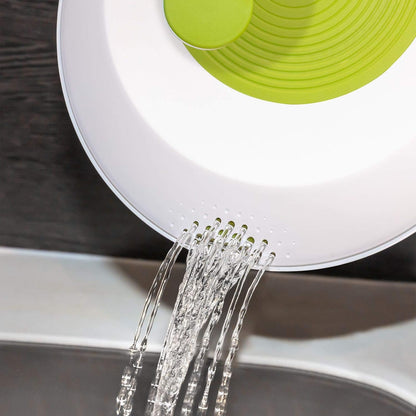 Westmark Salad Spinner, Capacity: 4.4 litres, ø 23.5 cm, Plastic, BPA-Free, Spinderella, Colour: Transparent/White/Green, 243022E1