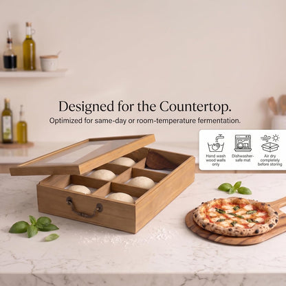 Pizza Dough Proofing Box • Dough Proofing container with lid • 6 Sections