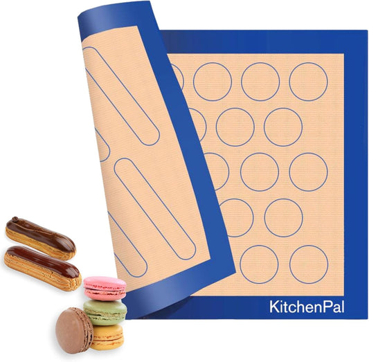 Extra-Thick Silicone Baking Mat – Two-Sided Pastry Sheet for Cookies, Macarons & Elciar, Food Grade, BPA Free, Reusable, Non-Stick, 11.8 x 15.7 Inch