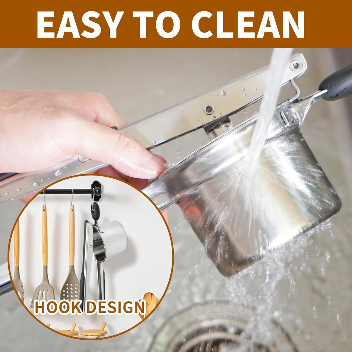 Potato Ricer Potato Masher Spaetzle Maker Potato Press for Kitchen