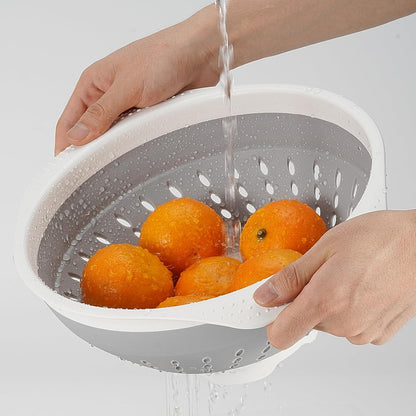 5 Quart Premium Collapsible Colander with Reinforced Handles
