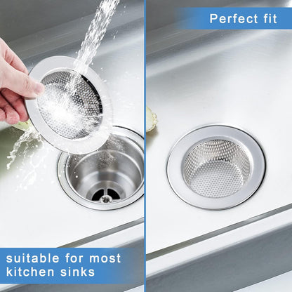 Sink Strainer Double-Layer Safe Design for Kitchen Sink Drain Basket