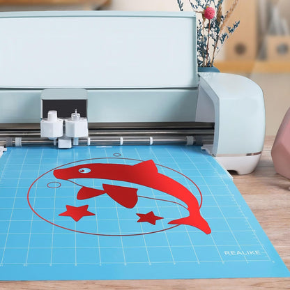 REALIKE 12x12 Light Cutting Mat Compatible with Cricut Maker 3/Maker 4/Maker/Explore 3/4/Air 2/Air/One(3 Mats), Gridded Adhesive Non-Slip Cut Mat for Crafts, Quilting, Sewing and All Arts