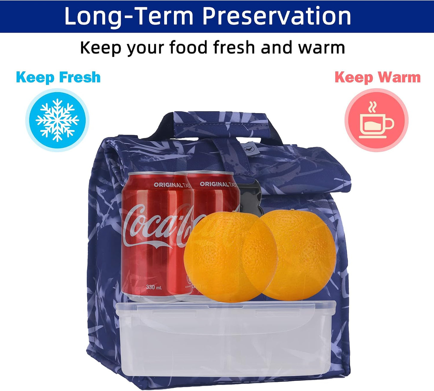 SUNNY BIRD Insulated Lunch Bag Pink Lunch Box Small Cooler Bag for Women, Girls, Adults and Teens (Pink)
