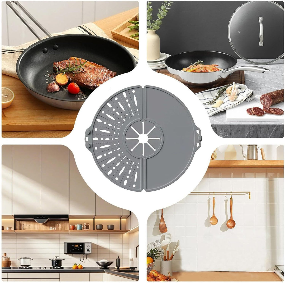 Boil Over Spill Stopper | Heat-Resistant Reusable Foldable Boil-Proof