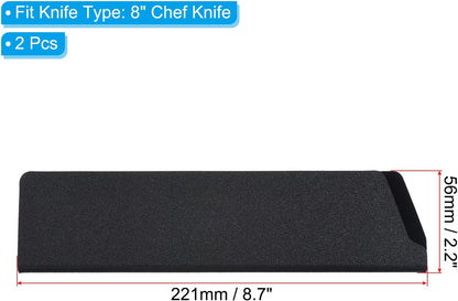 PATIKIL ABS Knife Cover Sleeves for 8" Chef Knife, Knives Edge Guard Blade Protector Universal Knife Sheath for Home Kitchen, Black