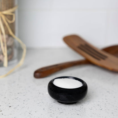 Fox Run Natural Black Marble Pinch Bowl, Small 1 oz Spice, Sauce, and Condiment Bowl