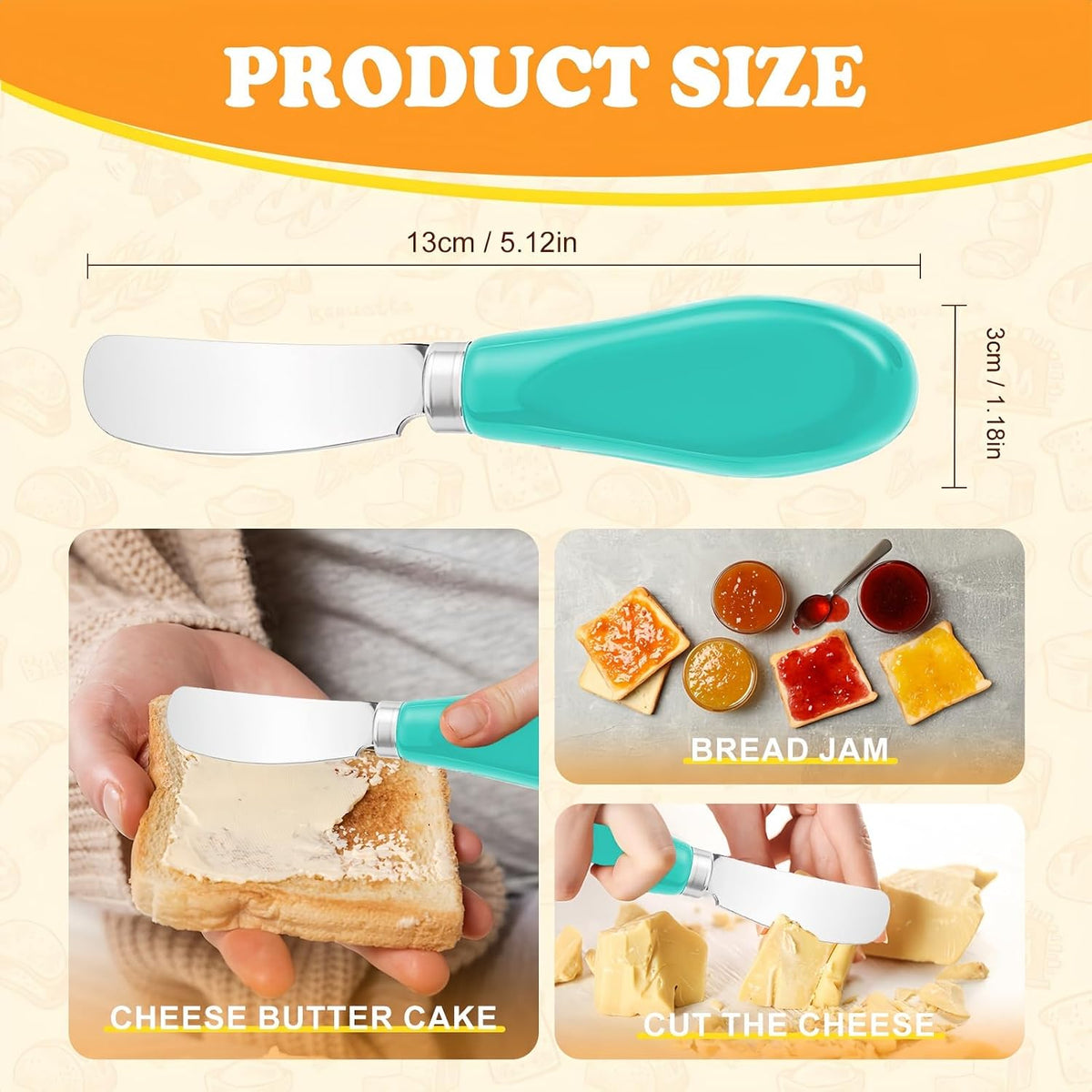 Butter Spreader Knife Set, 2 Pack Butter Knives and Cheese Knives