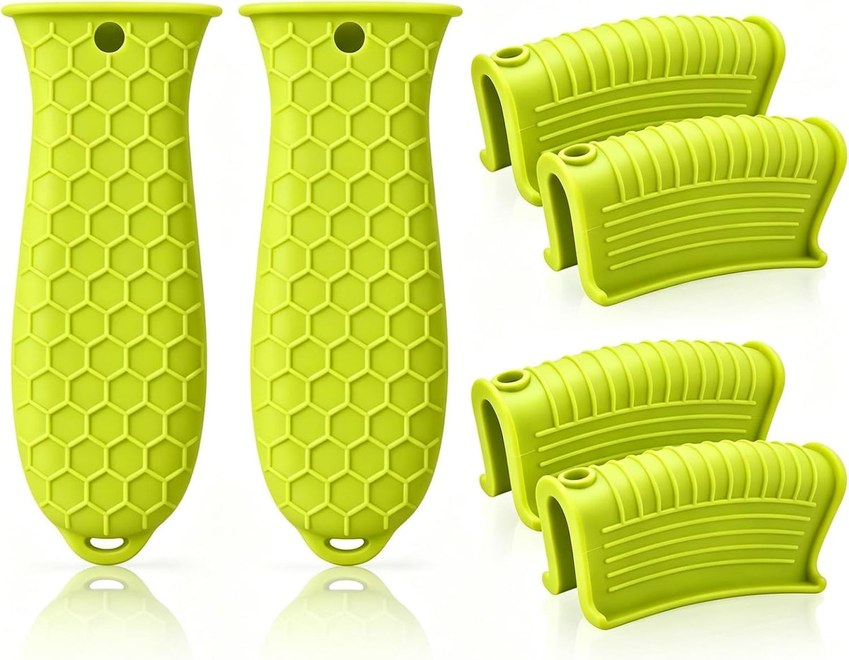 10Pcs Cast Iron Handle Cover, Silicone Pot Holders
