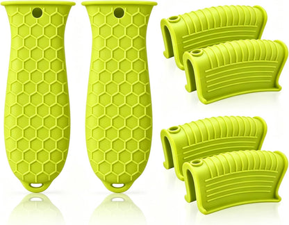 10Pcs Cast Iron Handle Cover, Silicone Pot Holders