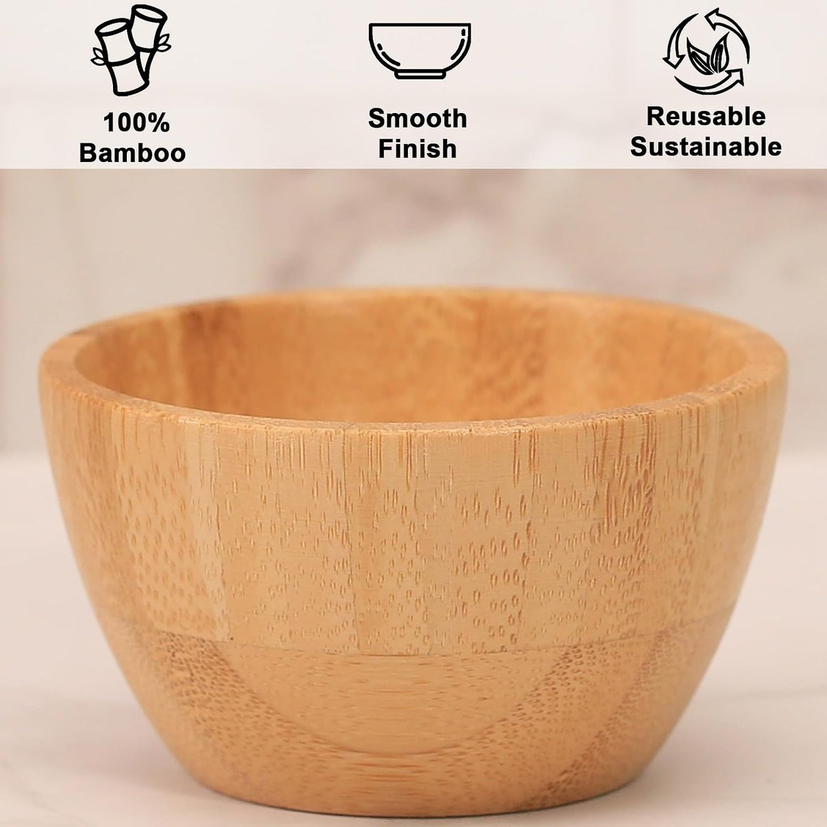 Dipping Bowls Set, Small Bamboo Pinch Bowls for Soy Sauce/Condiment/Snacks, Mini Serving Bowls for Charcuterie Board for BBQ/Entertaining, 1.4 oz Bamboo Wooden Ramekins