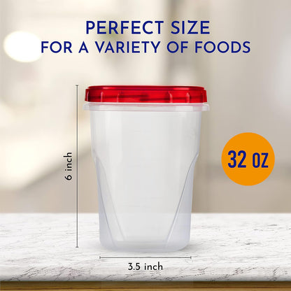 Soup Freezer Food Storage Containers With Screw On Lids [16 Oz -10 Pack] Reusable Plastic Container leak proof, Airtight, Stackable, Microwave Safe BPA Free