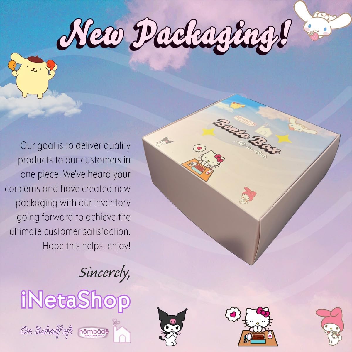 Bento Lunch Box Container Set with 3 Compartments Portable Personal Sealed Plastic Utensils Food Container Cute Kawaii Anime Kitty Bunny Dog (Pink Kitty)