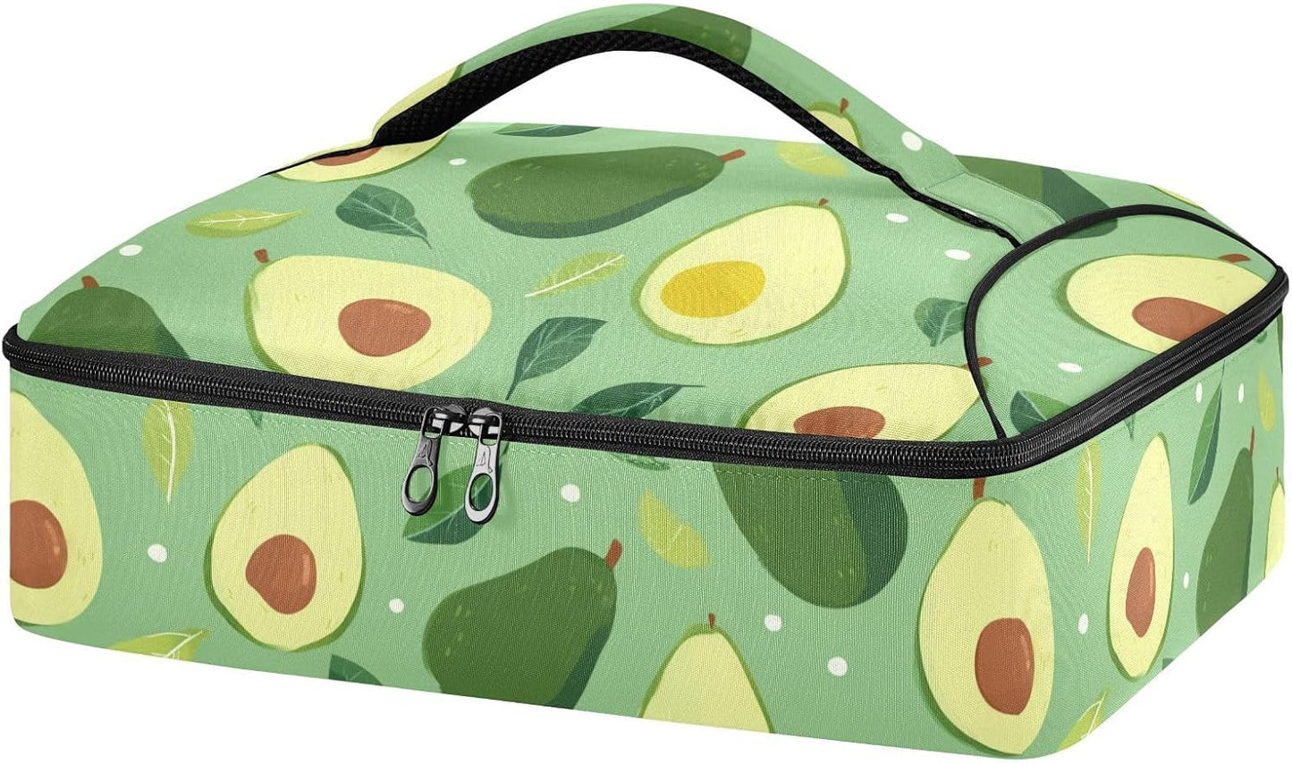 Casserole Carriers for Hot or Cold Food Reusable Casserole Dish Carrier Insulated Thermal Large Capacity Durable Perfect for Party Camping Family Gatherings Yellow Fish - Colors B