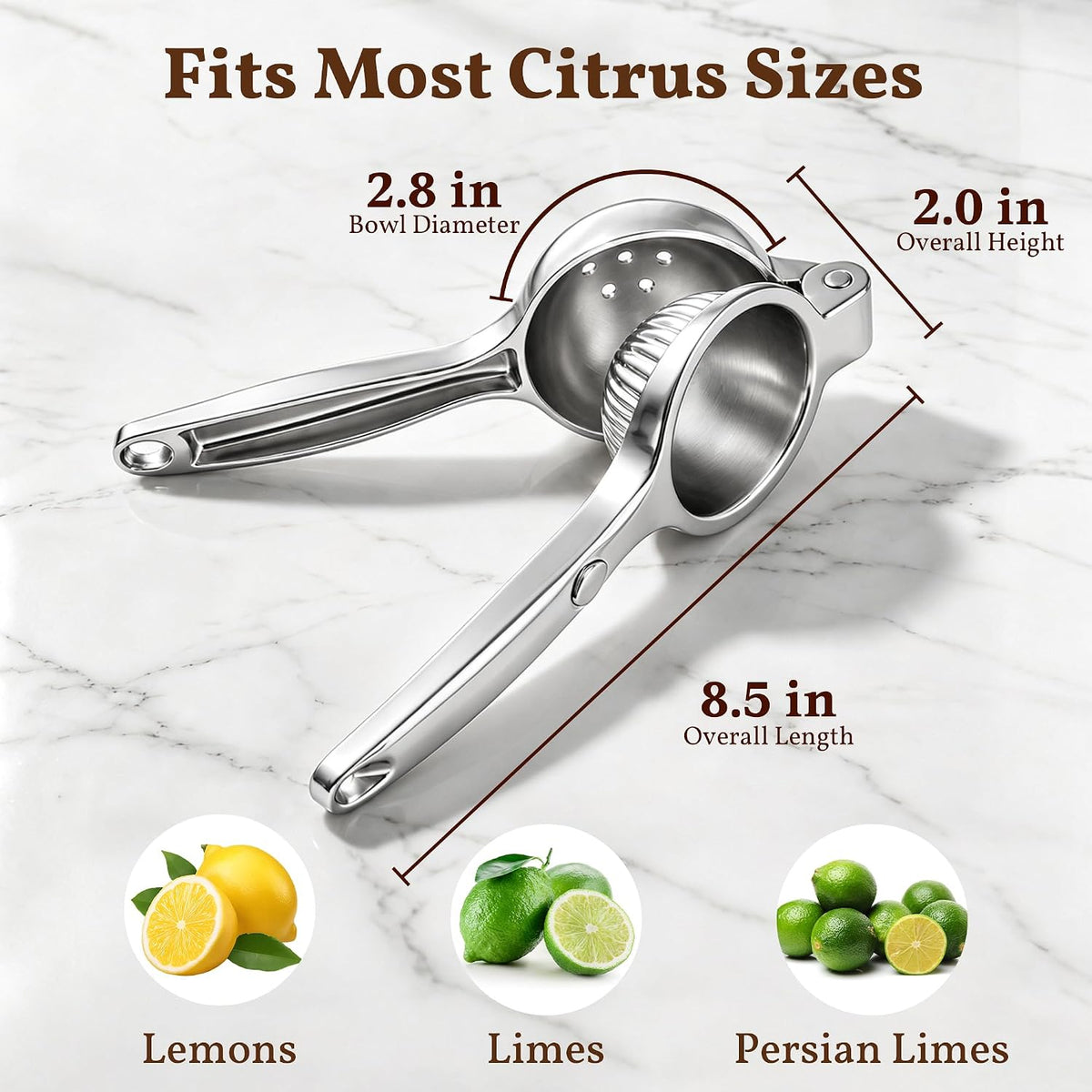 Lemon Squeezer, Easy-Press, Manual Juicer for Limes, Citrus