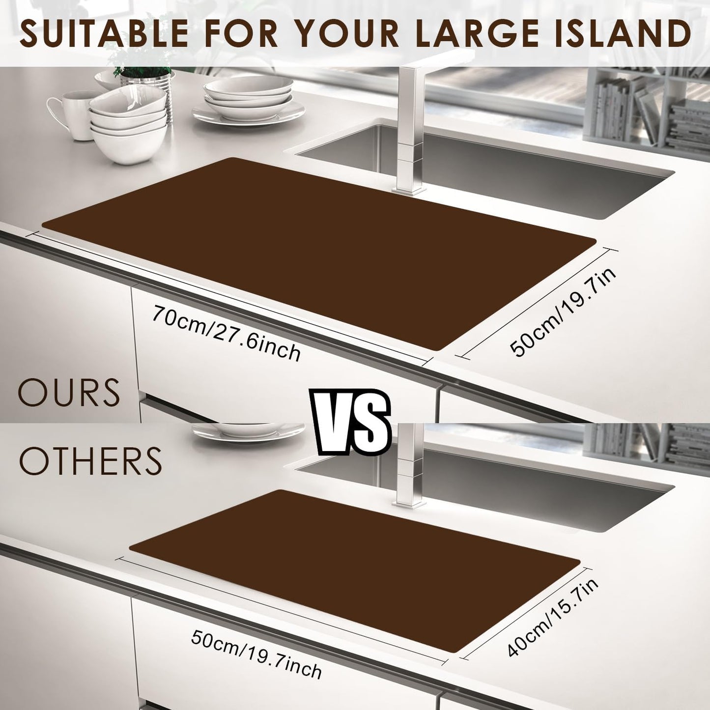 Extra Large Silicone Mats for Kitchen Counter, 27.6'' x 19.7'' Nonskid Silicone Placemats for Kids, Nonstick Purple Silicone Mat for Baking Crafts, Silicone Dab Mat Heat Resistant, 1Pack - Colors B