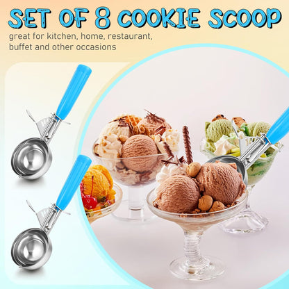 Reallnaive Ice Cream Scooper with Trigger, 4 oz, Gray