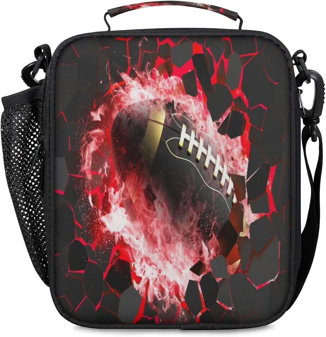 Insulated Lunch Box for Girls Kids Axolotl Lunch Bags Reusable Portable Lunchbox with Adjustable Shoulder Strap and Water Bottle Holder for Work School Travel