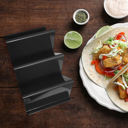 6 Pcs Taco Holder Stands Taco Tuesday Set, Holds Up to 3 Tacos, Premium PP Material Sturdy and Durable, Microwave or Dishwasher Top Rack (Yellow)