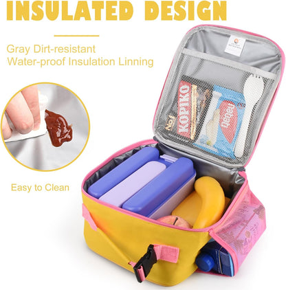 CaCTOUR Lunch Box Kids,Premium Insulated Lunchbox for Girls Boys,Soft Mini Cooler Bag Back to School Thermal Reusable Lunch Bag for Work School Picnic (Blue)