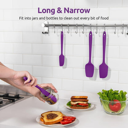 U-Taste Silicone Spatula Set with 600 Degrees Fahrenheit Heat Resistant (Black)