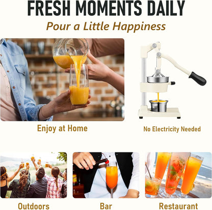 TONGCHANT Cast Iron Manual Juicer for Orange Lemon Citrus Fruit & Lime