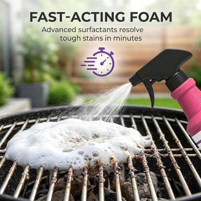 Fast Acting Heavy Duty Grill Degreaser Spray, 2026 Upgrade BBQ Grill Cleaner, Multi-Functional Stubborn Grease Smoky Stains Remover For Outdoor Grill Stove Top, Drip Pans (1)
