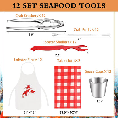 Mepase Seafood Boil Crab Cracker Tool Kit, Red