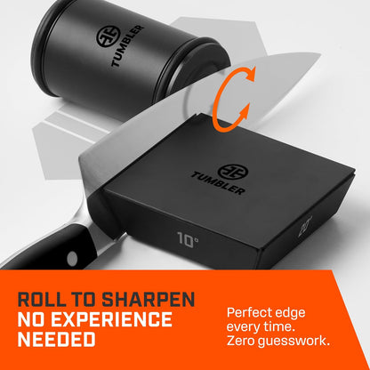 Tumbler Rolling Knife Sharpener Starter Set - Knife Sharpening Made Easy - Complete Gift Set