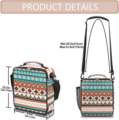 cfpolar Skull Skateboard Lunch Box for Boys Girls, Insulated Lunch Bags for Kids Reusable Mini Cooler Lunch Tote Lunchbox Thermal Meal Tote Kit with Shoulder Strap for Work School Picnic