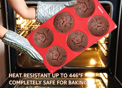 Walfos Silicone Cupcake Pan Set, 2-Piece Mini 24 Cups Muffin Baking Pan, BPA Free and Dishwasher Safe, Non-stick , Great for Making Muffin Cakes, Fat Bombs