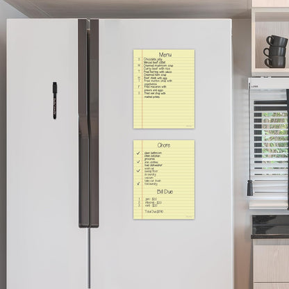Magnetic Dry Erase Board - 8.5”x11” Dry Erase Whiteboard in 3 Colors - Reusable Blank Whiteboard for Fridge – 6 Dry Erase Markers Included