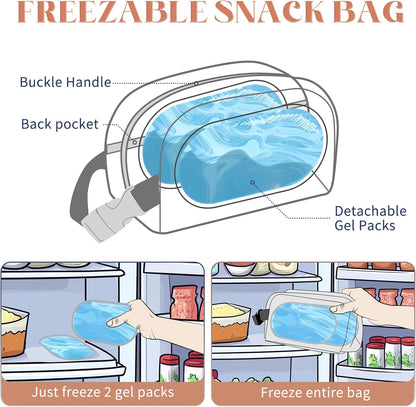 Cerbonny Freezable Cooler Bag for Work/School Travel - Mini Insulated Bag Fit For Yogurt