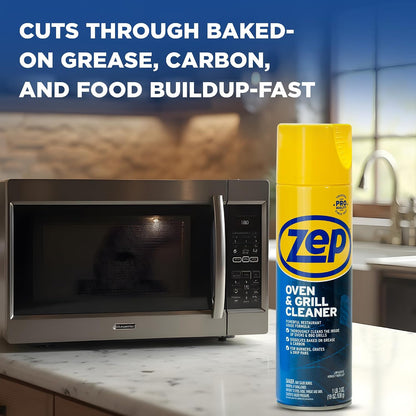 Zep Heavy-Duty Oven and Grill Cleaner 19 oz (1 Unit) and Foaming Wall Cleaner 18 oz (1 Unit) ECBD001 – Professional Grade Foaming Spray Cleaners Designed to Tackle Grease, Scuffs, and Kitchen Messes