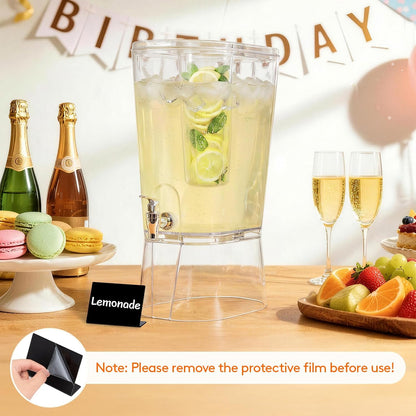 Lifewit 3 Gallon Drink Dispenser for Parties, Large Plastic Beverage Container with Fruit Infuser & Leak-Proof Spigot, BPA Free Water Pitcher for Juice/Tea/Lemonade - Ideal for Bar & Outdoor