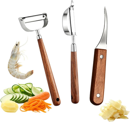 3 Pcs Fruit & Vegetable Peeler Set