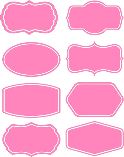 MeshaKippa Pink Cute Removable Food Storage Labels, 200pcs 2x1.2 inch Blank Holiday Present Stickers,Waterproof jar Labels no Residue Sticker for Food Jars, Container