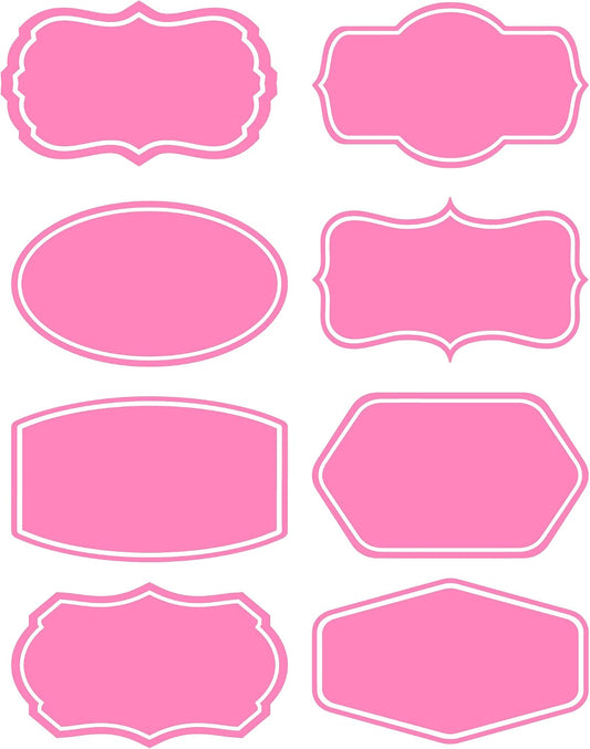 MeshaKippa Pink Cute Removable Food Storage Labels, 200pcs 2x1.2 inch Blank Holiday Present Stickers,Waterproof jar Labels no Residue Sticker for Food Jars, Container