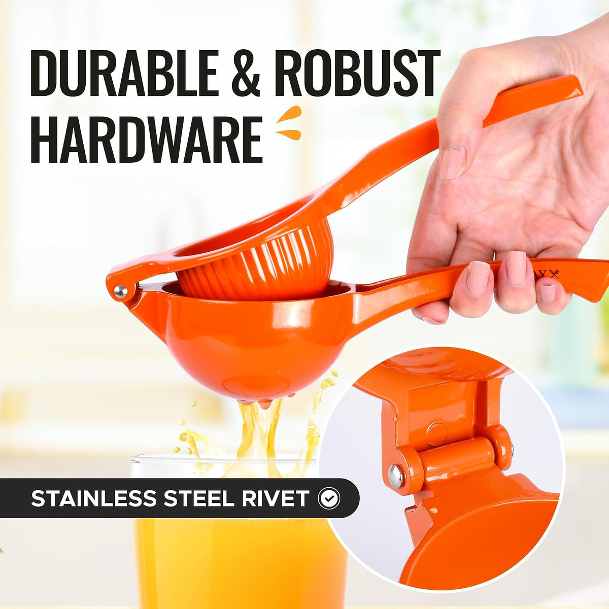 Zulay Kitchen Metal Orange Squeezer