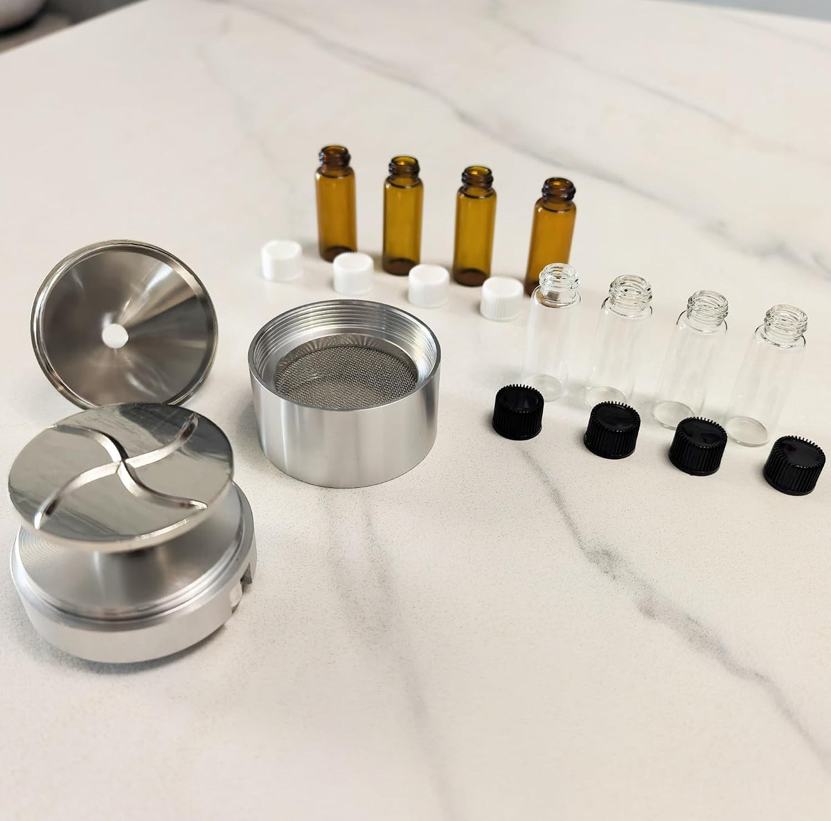 Kitchen Spice Mills Pepper Grinder Set Aluminum (Silver)
