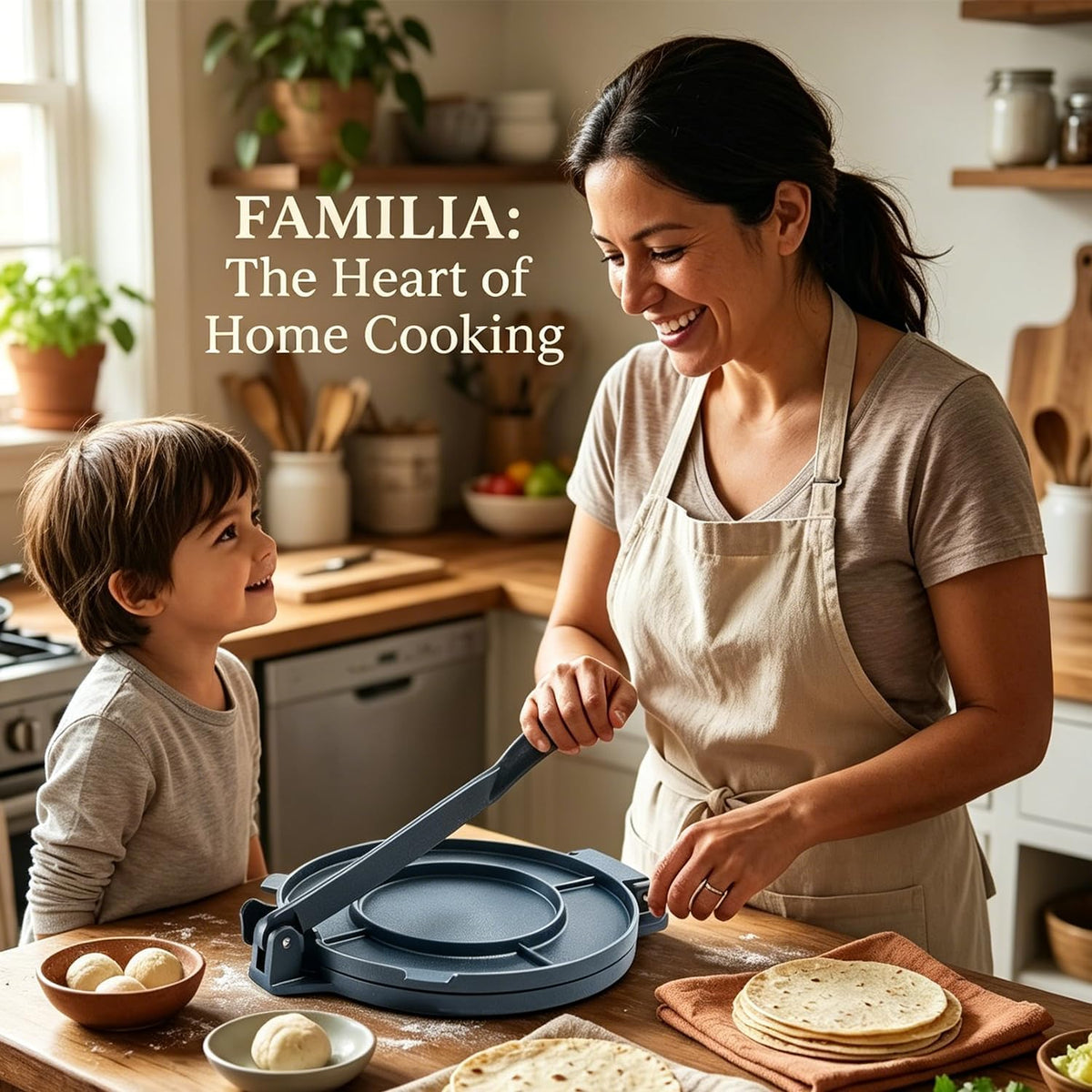 Tortilla Press 8 Inch – Aluminum Quesadilla Maker for Kitchen