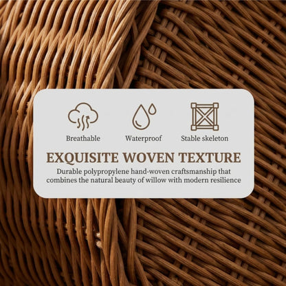 Corner Basket Storage, Triangle Baskets for Corner Shelf, Woven Imitation Rattan Stackable Organizer for Pantry, Kitchen, Bathroom and Closet, Coffee (2Pcs)